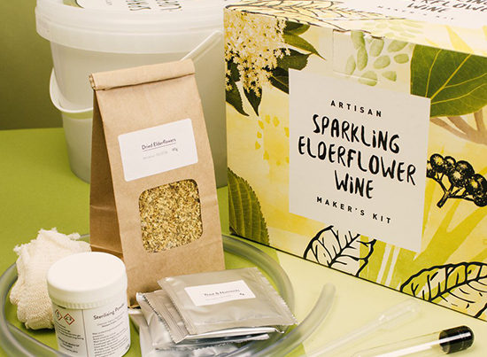 Artisan Sparkling Elderflower Wine Packaging by Aaron Buckley